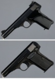 Two Browning Model 71 Semi-Automatic Pistols
