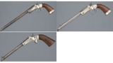 Three Stevens Tip Up Single Shot Pistols