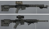 Two Semi-Automatic Rifles with Scopes