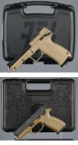 Two Semi-Automatic Pistols with Cases