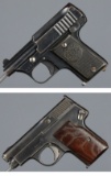 Two European Semi-Automatic Pocket Pistols