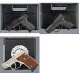 Three Taurus Semi-Automatic Pistols with Cases