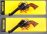 Two Ruger Vaquero Single Action Revolvers with Boxes