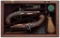 Cased Pair of Engraved Derringer Type Percussion Pocket Pistols