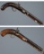 Two Engraved Back Action Percussion Pistols