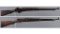 Two Canadian Military Ross Straight Pull Bolt Action Rifles