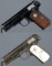 Two Colt Model 1903 Pocket Hammerless Semi-Automatic Pistols