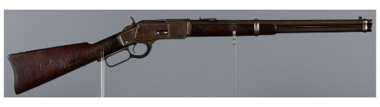 Antique Winchester Model 1873 Lever Action Saddle Ring Carbine