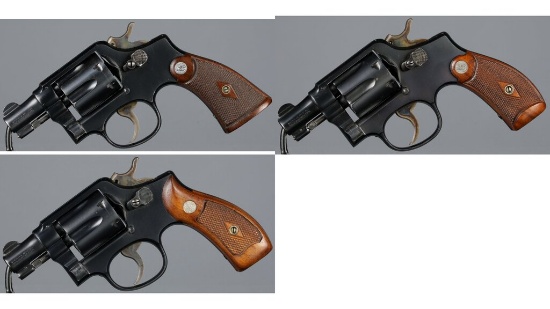 Usaf Model 10 Revolver Three Smith & Wesson 38 Military & Police Pre-Model 10 Revolvers | Guns ...