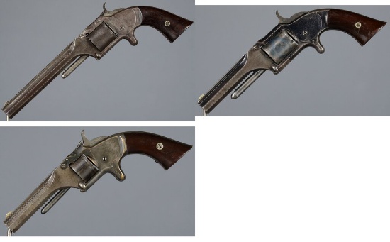 Three Antique Smith & Wesson Revolvers
