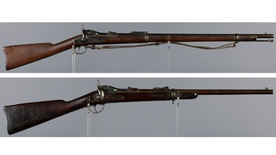 Two U.S. Springfield Trapdoor Military Longarms