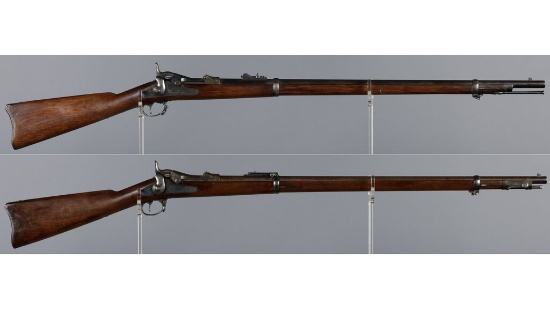 Two U.S. Springfield Trapdoor Military Rifles