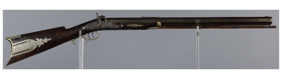 Engraved Wesson & Prescott Half-Stock Percussion Rifle