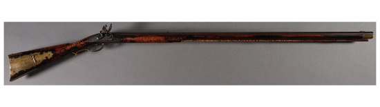 P. Gonter and F. Bartlett Signed Flintlock American Long Rifle
