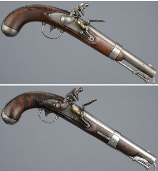 Two Antique U.S. Flintlock Pistols