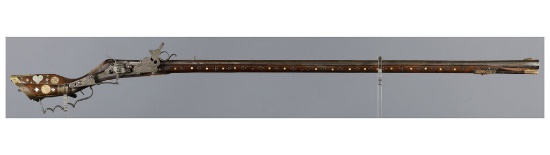 Eastern European Tschinke Small Caliber Wheellock Birding Rifle