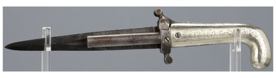 Dumouthier Pattern Double Barrel Percussion Knife Pistol