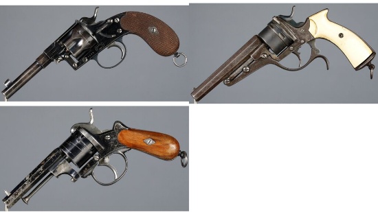 Three Antique European Revolvers