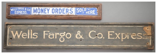 Two Wells Fargo & Co. Express Advertising Signs
