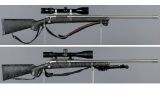 Two Remington Model 700  Bolt Action Rifles with Scopes