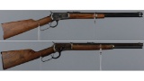 Two Winchester Model 1892 Lever Action Long Guns