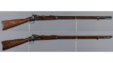 Two U.S. Springfield Trapdoor Military Rifles