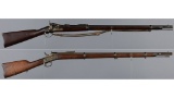Two Antique Single Shot Military Rifles