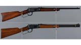 Two Pre-World War II Winchester Model 94 Lever Action Carbines