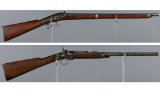 Two U.S. Military Breech Loading Percussion Saddle Ring Carbines