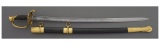 Pre-Civil War U.S. Ames Staff & Field Sword with Scabbard