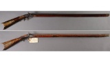 Two Stull Family Signed Percussion American Long Rifles