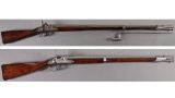 Two Civil War Percussion Conversion Rifled Model 1816 Muskets