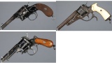 Three Antique European Revolvers