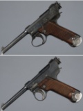 Two Imperial Japanese Type 14 Nambu Pistols