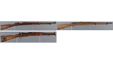 Three Gustaf Model 1896 Bolt Action Long Guns