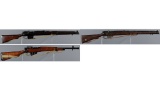 Three Short Magazine Lee-Enfield Military Bolt Action Rifles