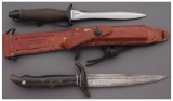 Two Vietnam War Era Knives, Including a Gerber Mk.II with Sheath