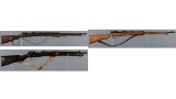 Three Japanese Military Bolt Action Long Guns