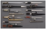 Grouping of German Military and Police Daggers and Bayonets