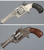 Two Smith & Wesson Spur Trigger Revolvers