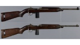 Two U.S. Military M1 Semi-Automatic Carbines