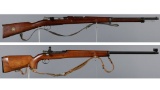 Two Carl Gustaf Model 1896 Military Bolt Action Rifles
