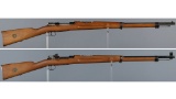 Two Husqvarna Model 1896 Military Bolt Action Rifles
