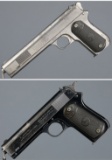 Two Early Colt Semi-Automatic Pistols
