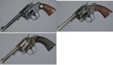 Three Colt Double Action Revolvers