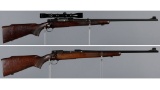 Two Pre-64 Winchester Model 70 Bolt Action Rifles