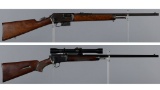 Two Winchester Self-Loading Rifles