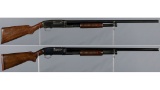 Two Winchester Model 12 Slide Action Shotguns