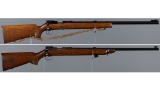 Two Winchester Model 52 Bolt Action Rifles