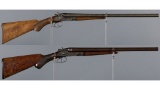 Two Double Barrel Hammer Shotguns